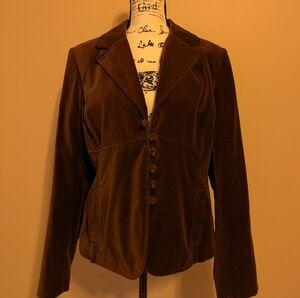 Women's Brown Velvet Blazer - Access By Liz Claiborne
